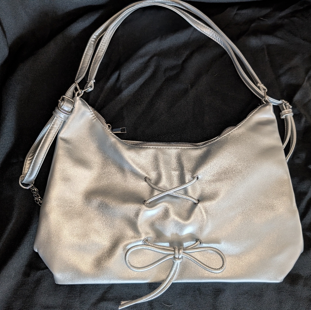 Dolls Kill Silver Purse/Backpack